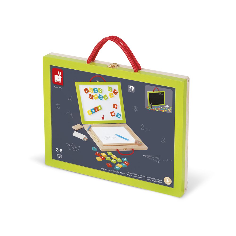 Janod 4-in-1 magnetische speelkoffer - Magneetfeest