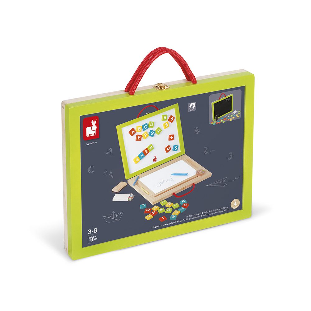 Janod 4-in-1 magnetische speelkoffer - Magneetfeest