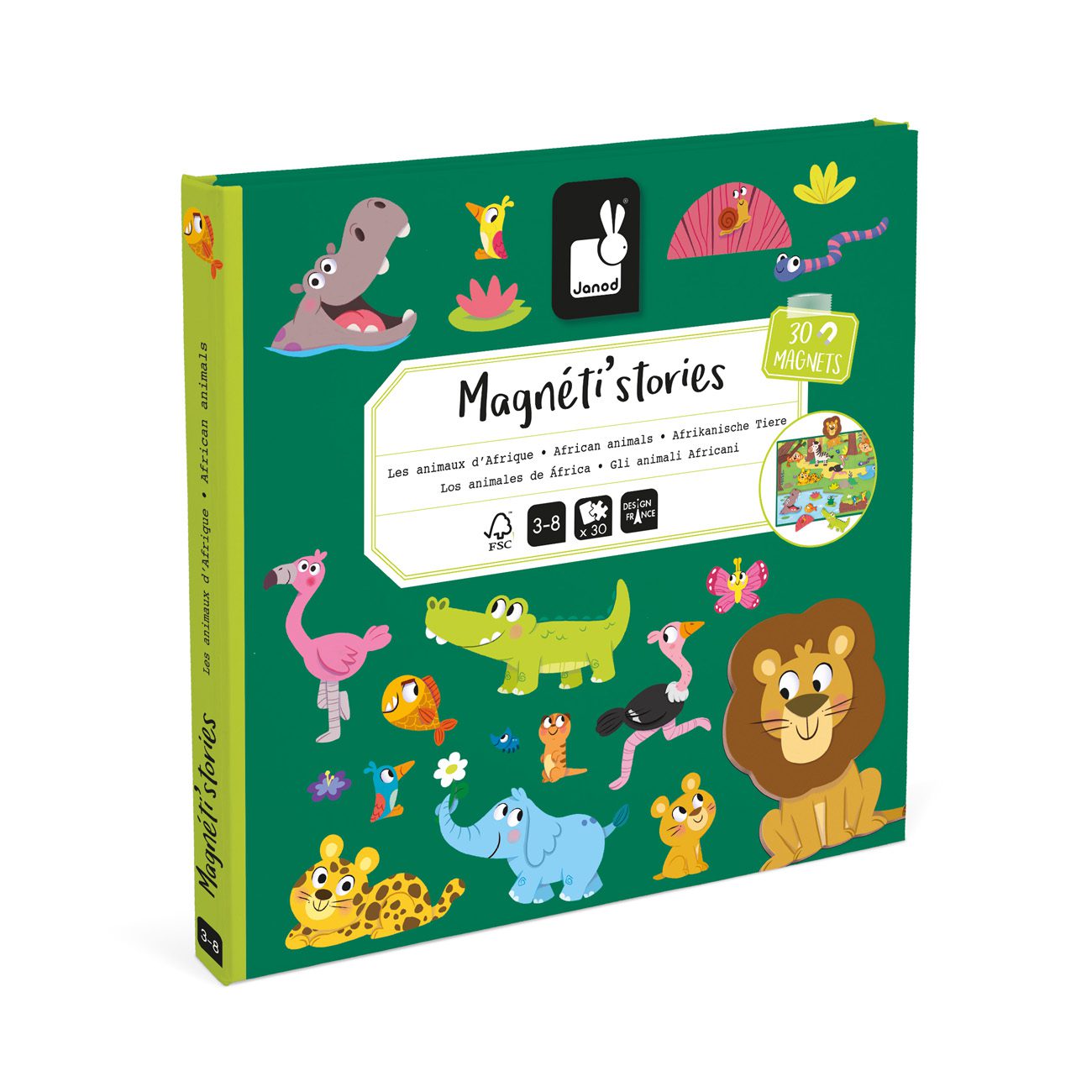 Janod magneti stories Afrika - Magneetboek - Magneetfeest