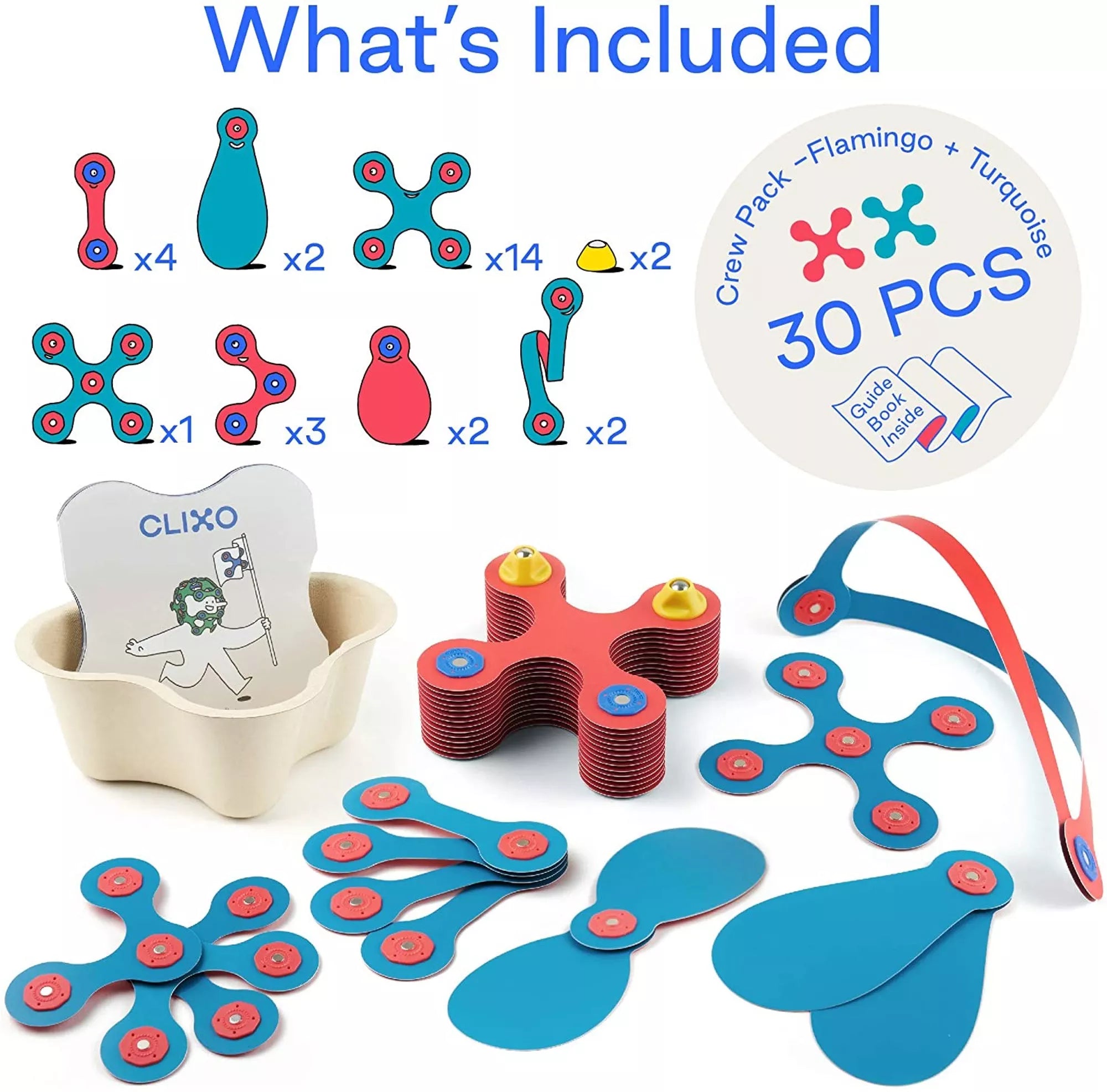 Clixo 30 Rood/Blauw - Magneetfeest