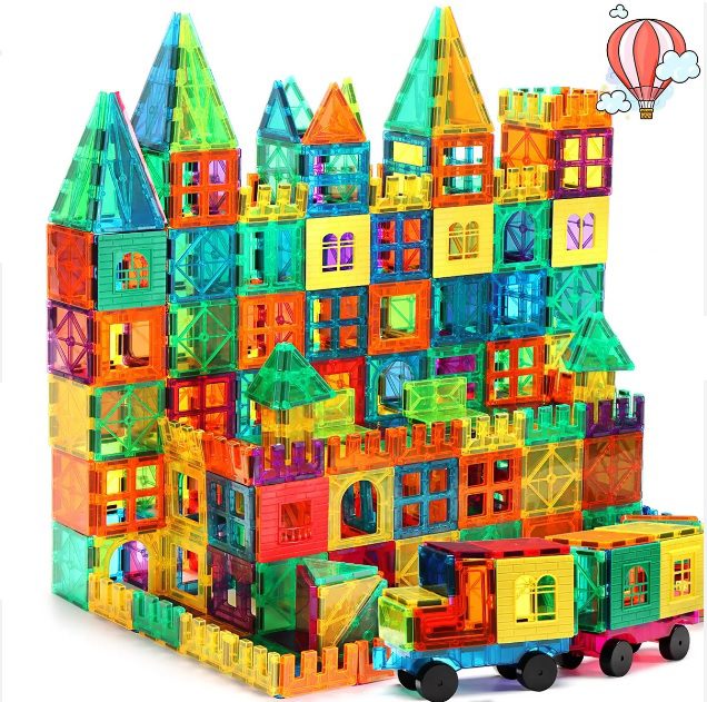Magnetische tegels Trein set - 65 stuks - Magneetfeest
