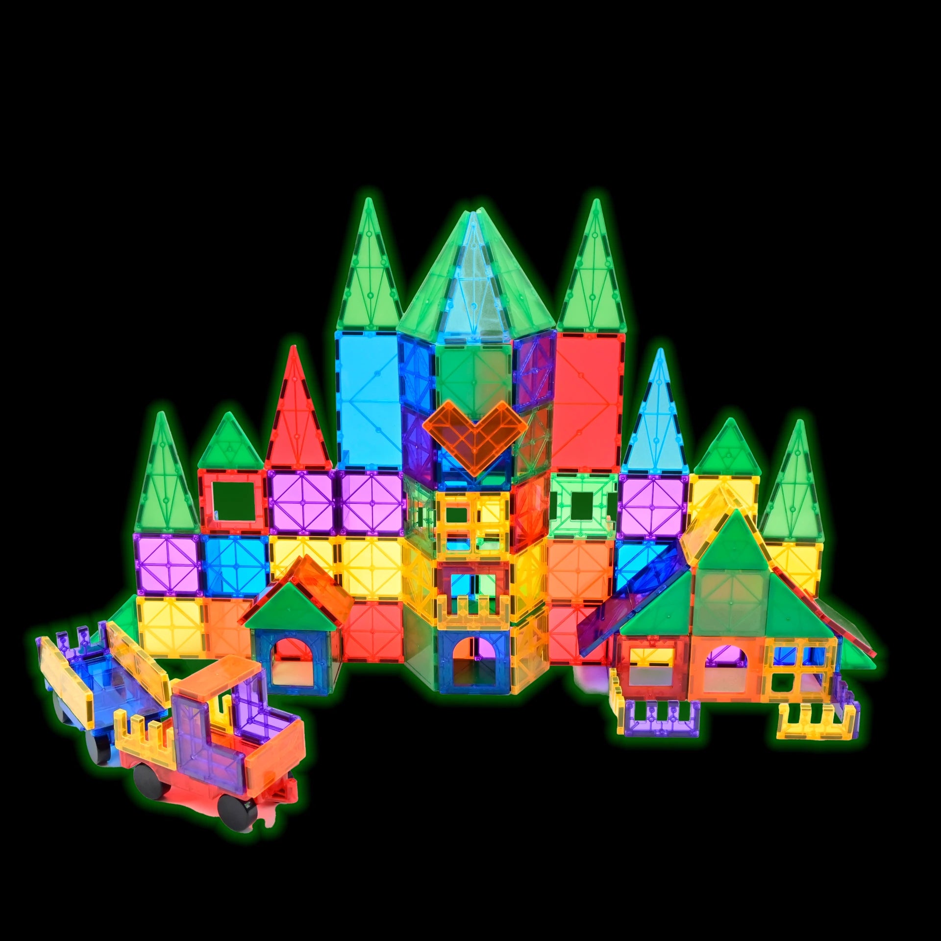 Magnetische tegels glow 72 stuks - Magneetfeest