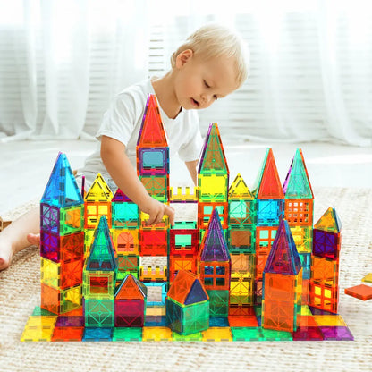 Trein set Magnetische tegels - 100-delig - Magneetfeest