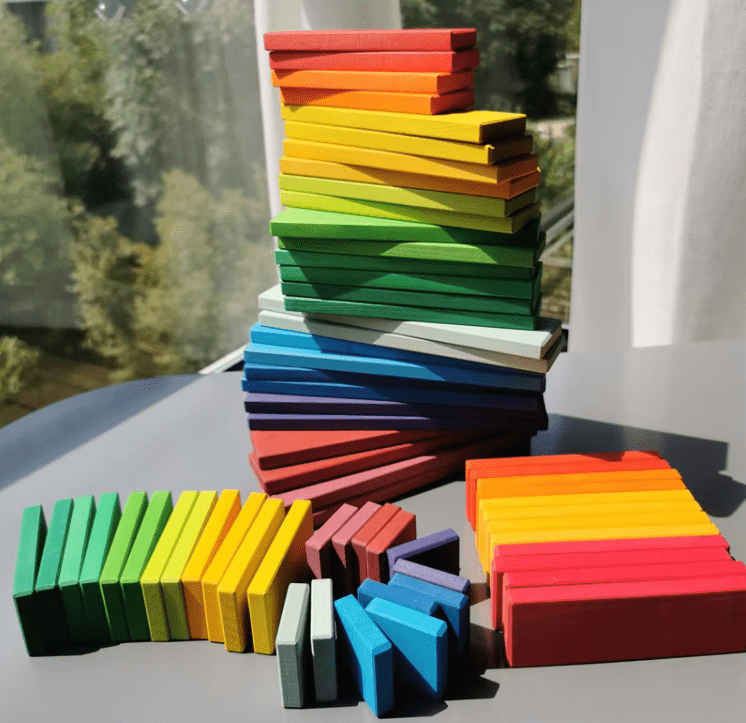 Houten regenboog puzzel - Magneetfeest
