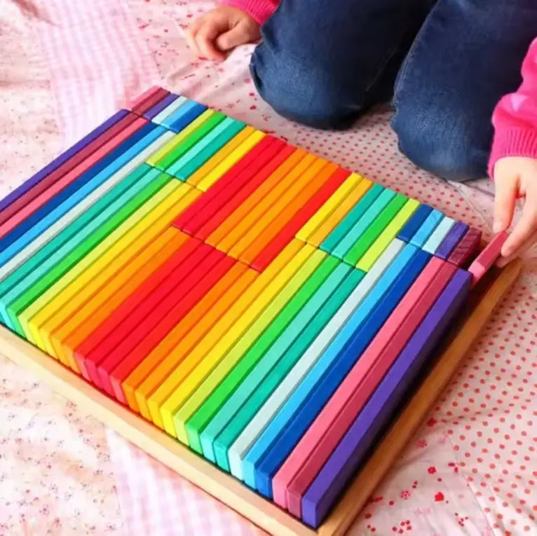 Houten regenboog puzzel - Magneetfeest