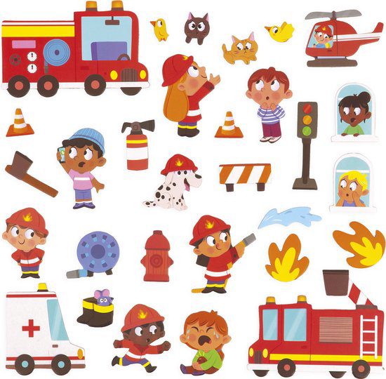 Janod magneti stories brandweer - Magneetboek - Magneetfeest