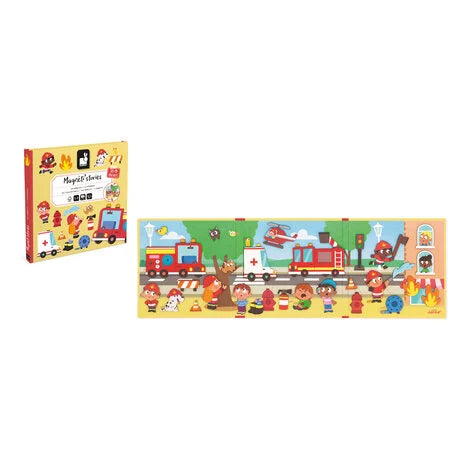 Janod magneti stories brandweer - Magneetboek - Magneetfeest