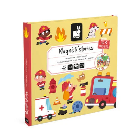 Janod magneti stories brandweer - Magneetboek - Magneetfeest