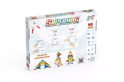 Supermag Multicolor 60 onderdelen - Magneetfeest