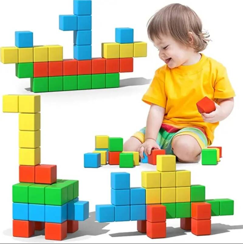 Magnetische pixel blokken groot 30 stuks - Magneetfeest