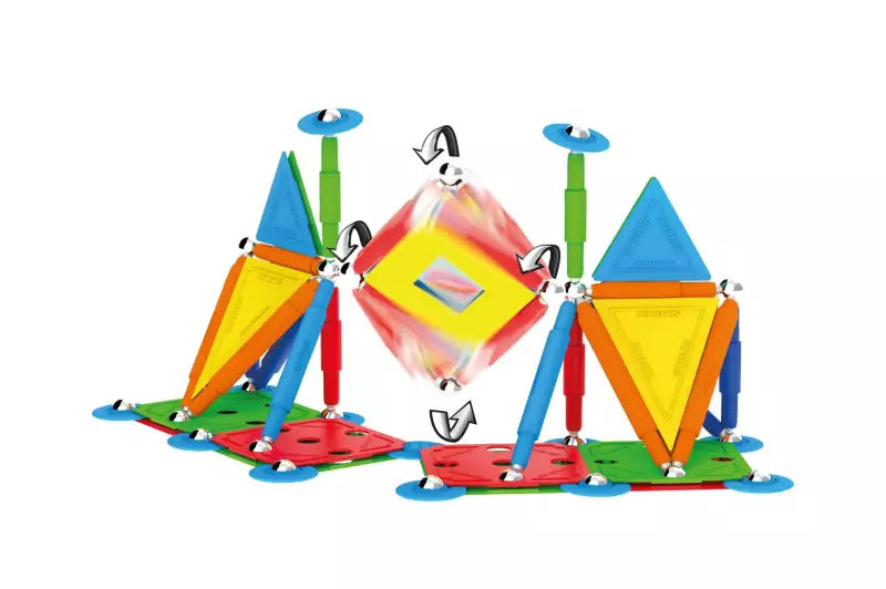 Supermag Multicolor 85 onderdelen - Magneetfeest