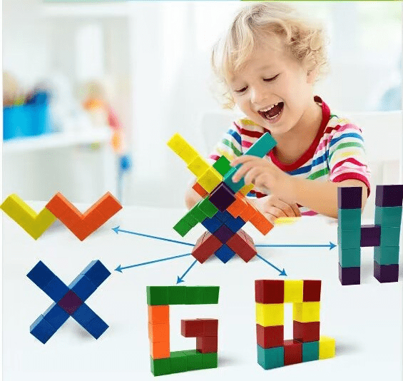 Magnetische Pixel blokken klein 56 stuks - Magneetfeest